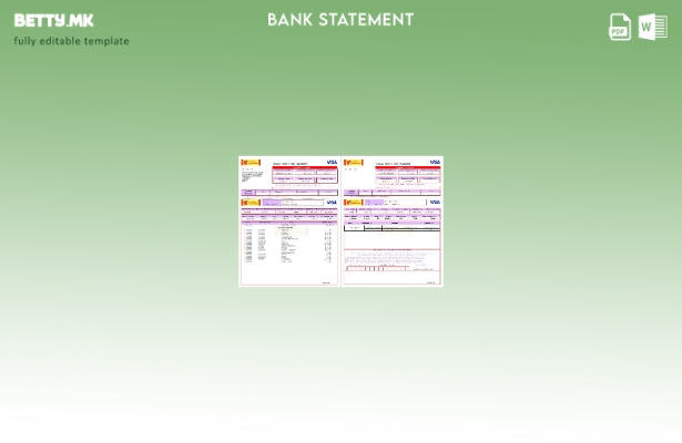 модерен стил на САД Синдикатот за изводи од банкарска кредитна картичка шаблон з